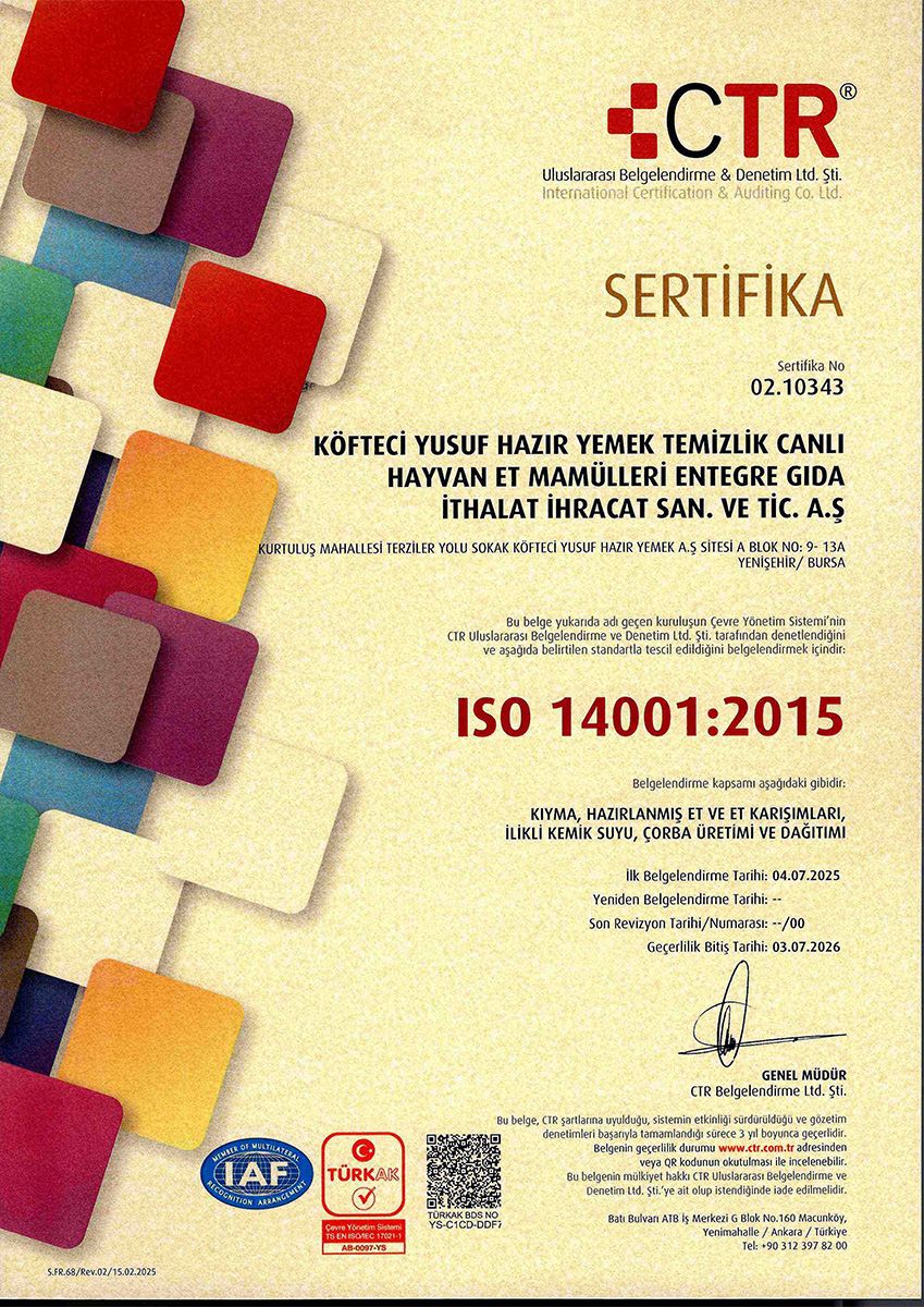 TS EN ISO 14001:2015 ÇEVRE YÖNETİM SİSTEMİ